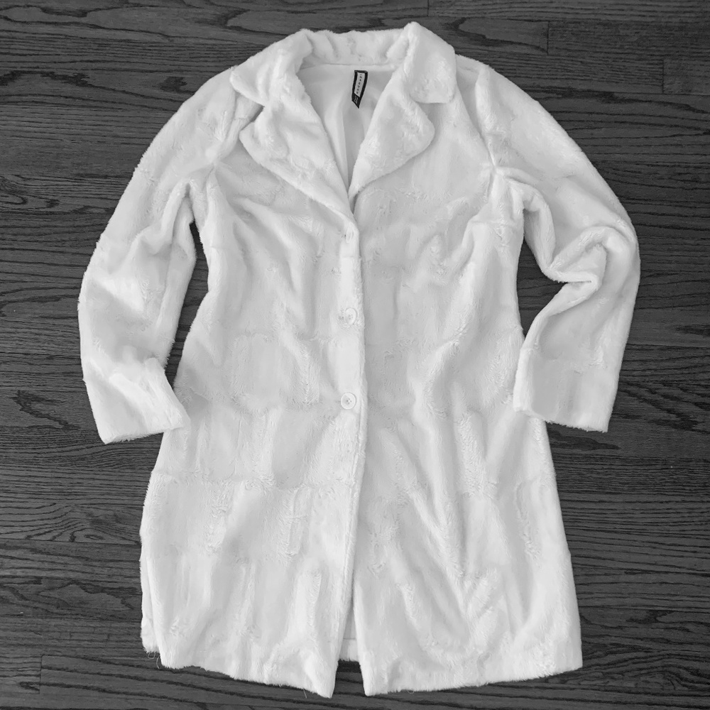 Forever 21 White fur coat